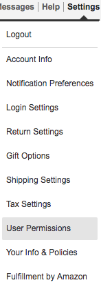 Amazon Seller Central - User Permissions