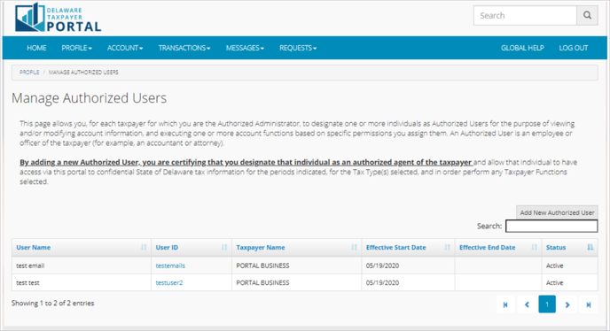 Step 2 - Delaware Taxpayper Portal | Accountingprose